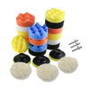 19/22/25pcs Car Polishing Pads Kit 3in with Adapter 2 in 1 for Polishing E