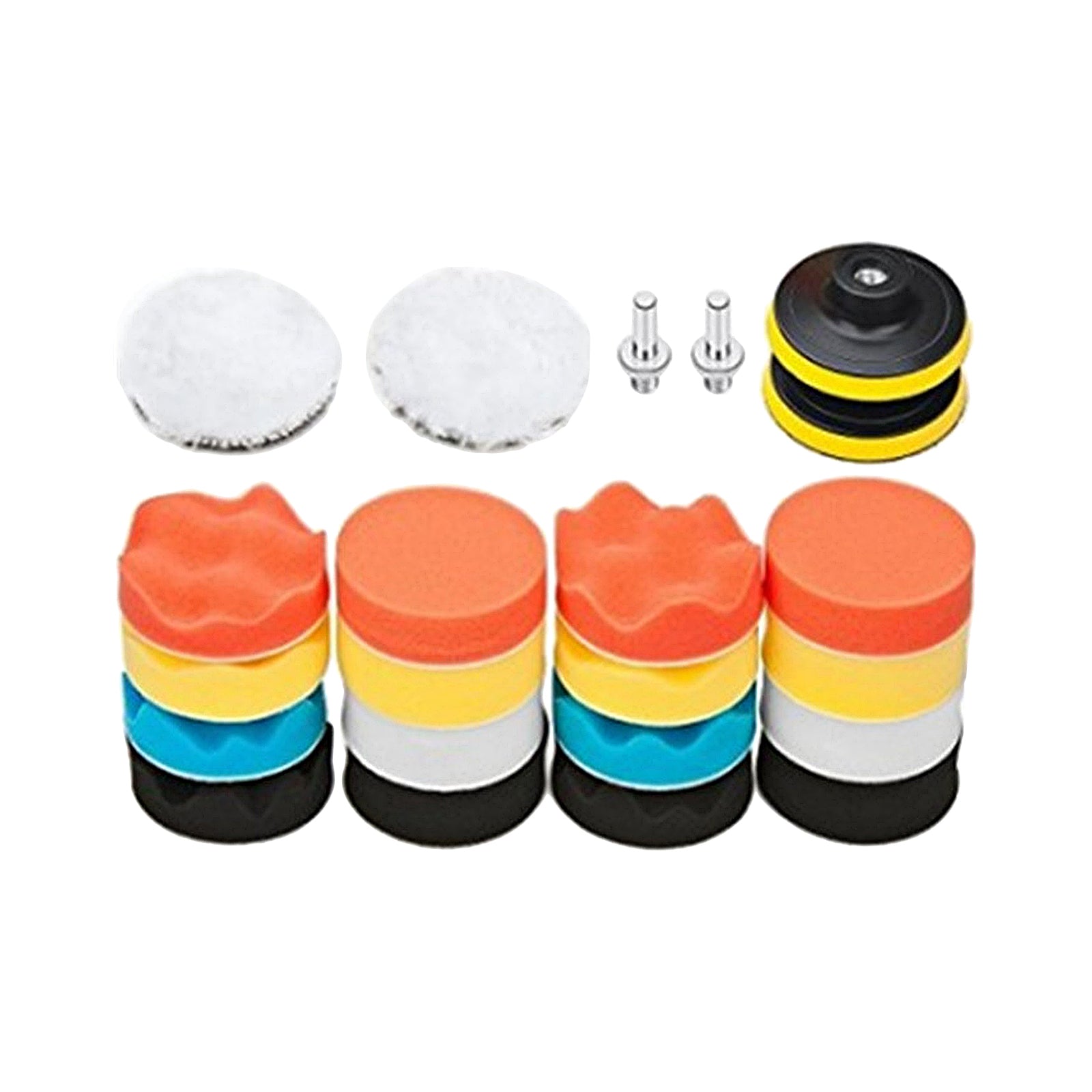 19/22/25pcs Car Polishing Pads Kit 3in with Adapter 2 in 1 for Polishing C