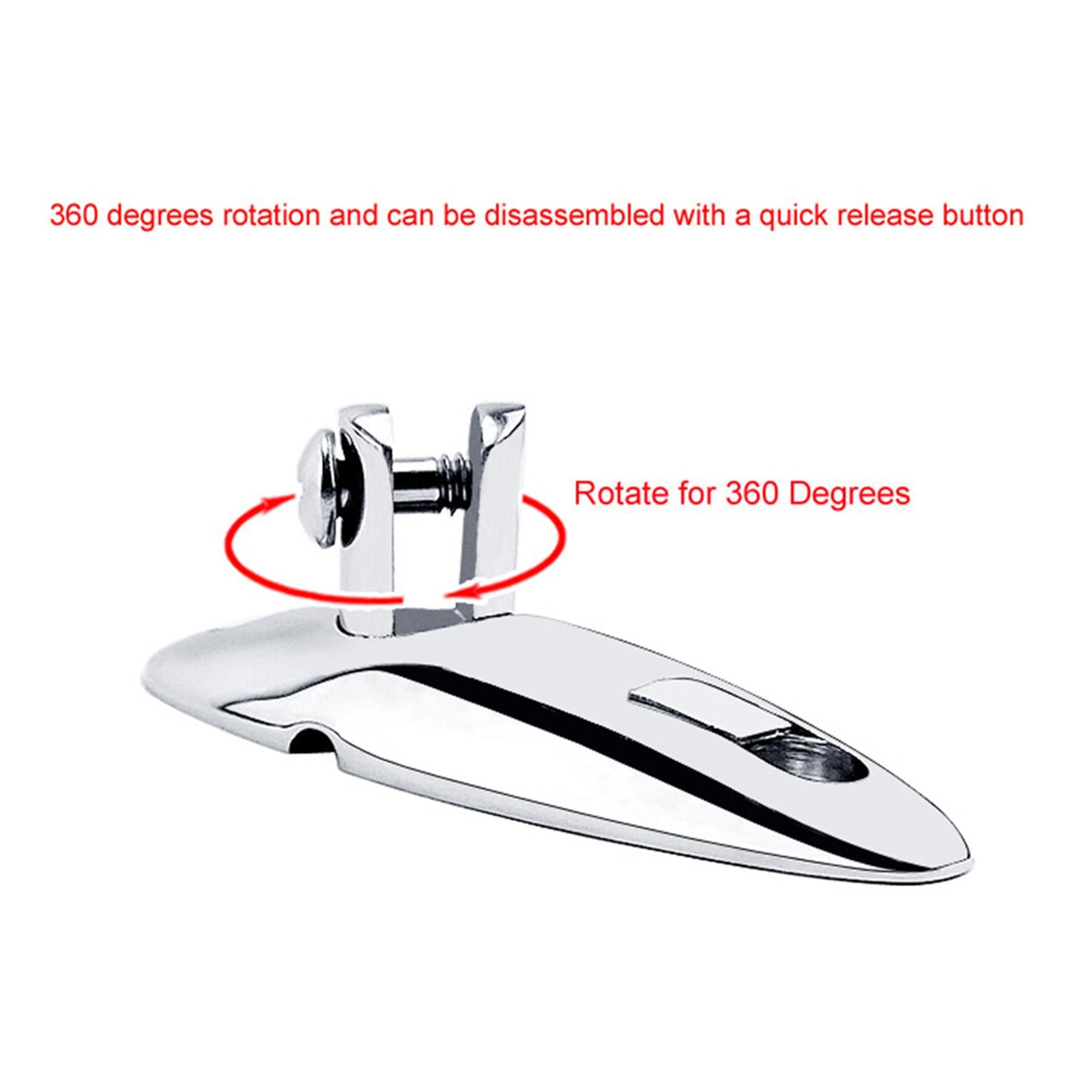 316 Steel Marine Deck Side Hinge for Bimini Boat Top Fitting  Screw version