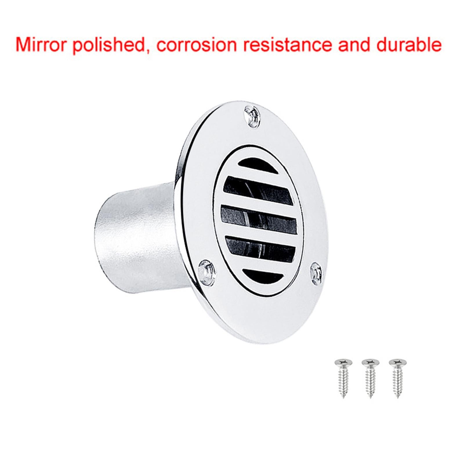 316 Stainless Steel Floor Drain Stable for Boat Deck Drainage Yacht Kayak