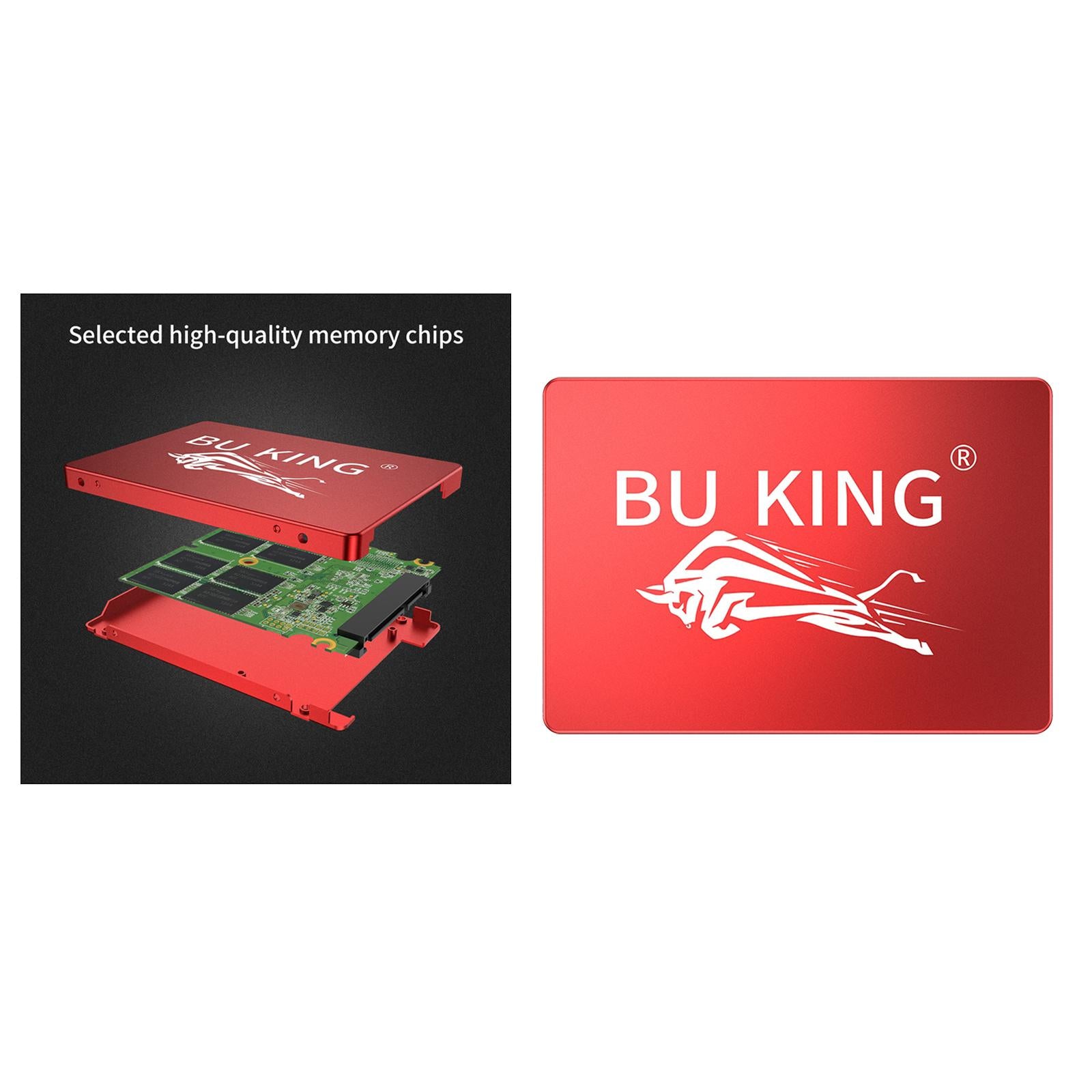 BuKing Internal Solid State Drive SSD Adapter for Tablet Laptop Red 240GB