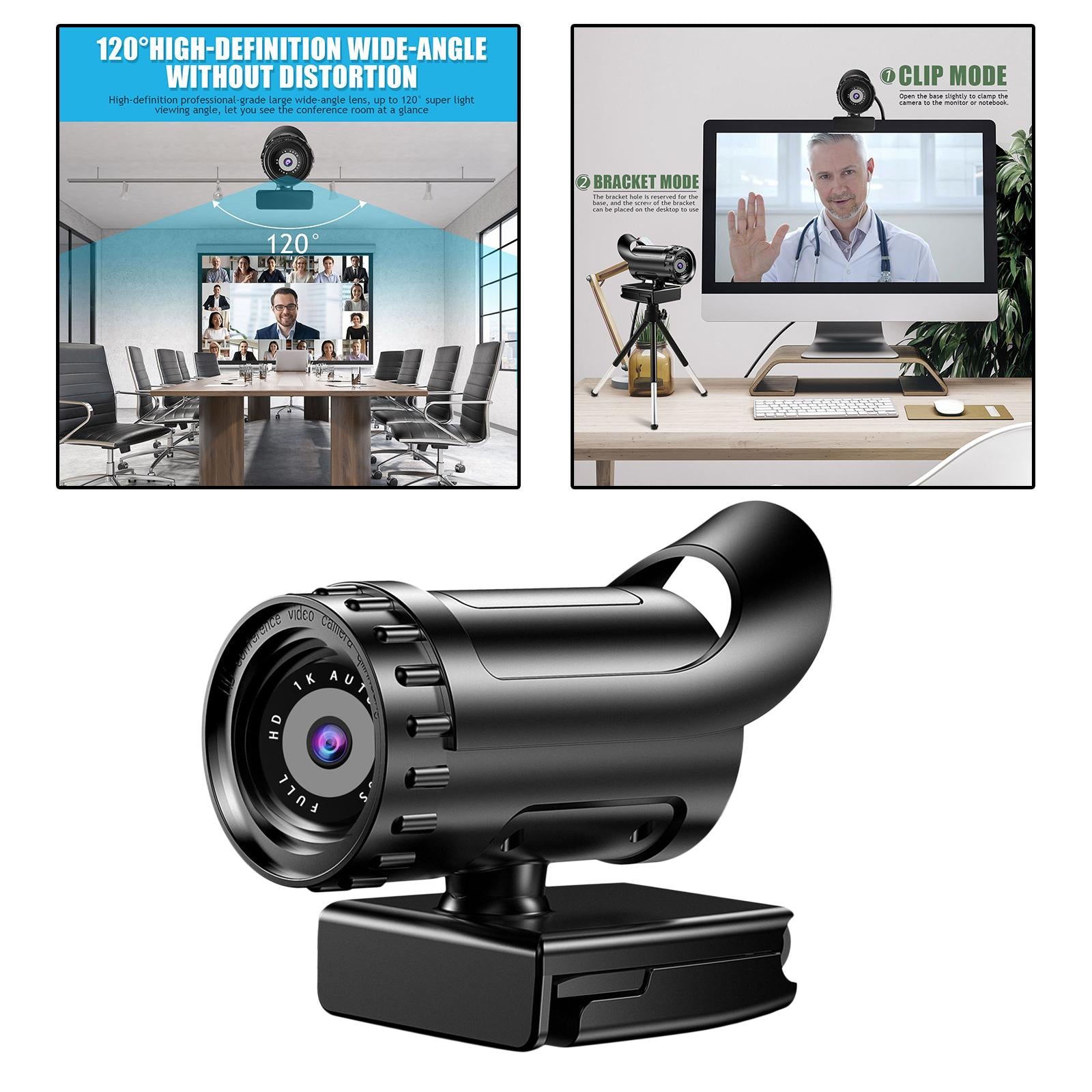 Full HD Webcam Auto Focus USB Camera Web Computer For Laptop PC 1080p 1K