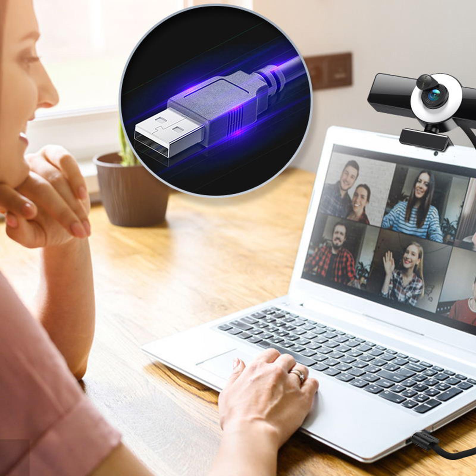 Webcam 120-degree Wide Angle for PC Video Calling Recording Live Streaming 1k