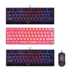 Gaming Mini Wired Keyboard RGB Backlit USB for Laptops Black keyboard