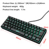 Gaming Mini Wired Keyboard RGB Backlit USB for Laptops Black keyboard