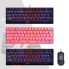 Gaming Mini Wired Keyboard RGB Backlit USB for Laptops Black keyboard