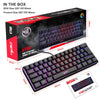 Gaming Mini Wired Keyboard RGB Backlit USB for Laptops Black keyboard