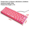 Gaming Mini Wired Keyboard RGB Backlit USB for Laptops Pink keyboard