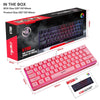 Gaming Mini Wired Keyboard RGB Backlit USB for Laptops Pink keyboard