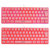 Gaming Mini Wired Keyboard RGB Backlit USB for Laptops Pink keyboard