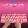 Gaming Mini Wired Keyboard RGB Backlit USB for Laptops Pink keyboard