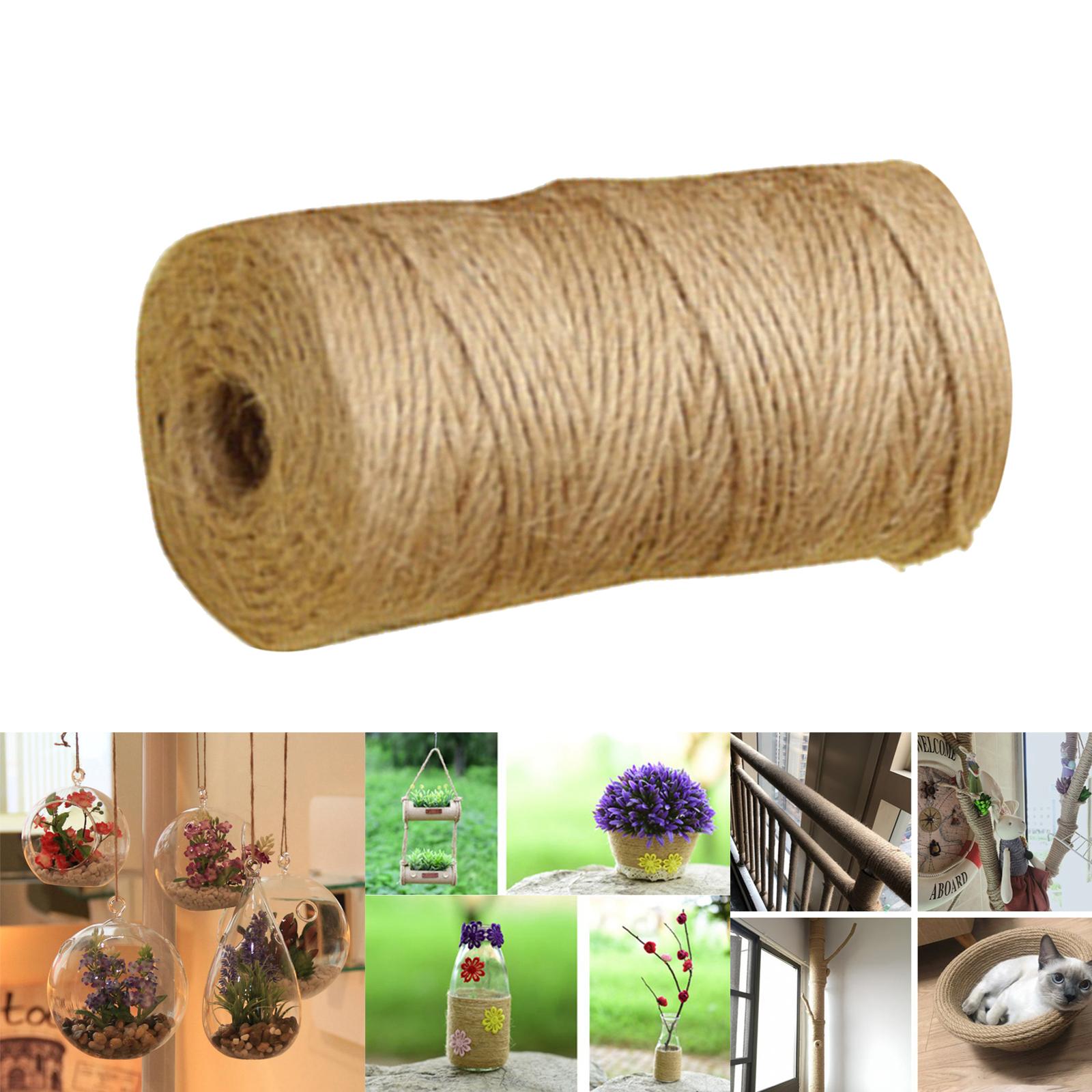 Natural Jute Twine String Durable Packing String  2mm 656 Feet