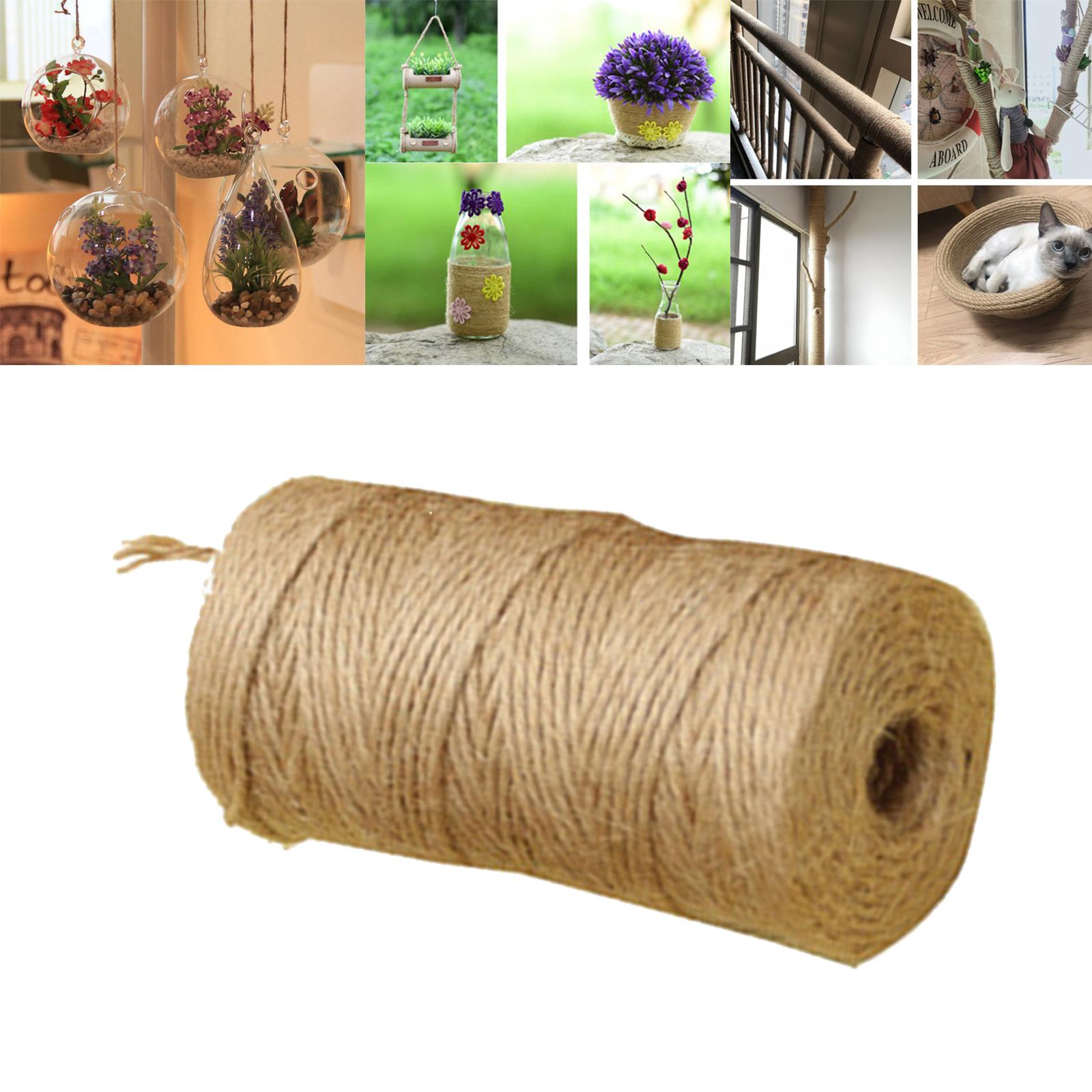 Natural Jute Twine String Durable Packing String  2mm 656 Feet