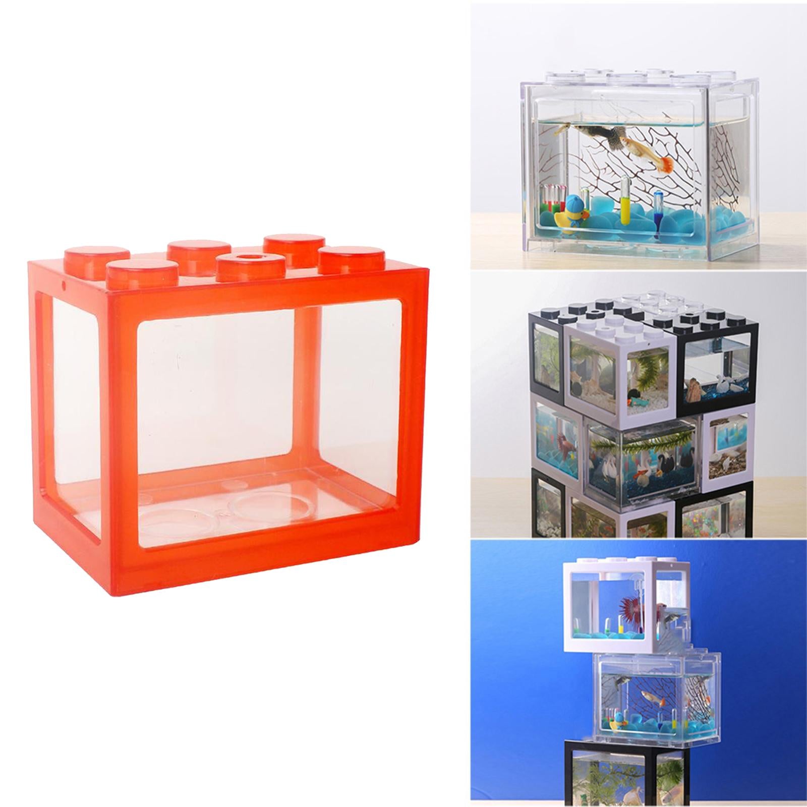 Aquarium Fish Tank Mini Building Blocks Spider Box Home Decor Red