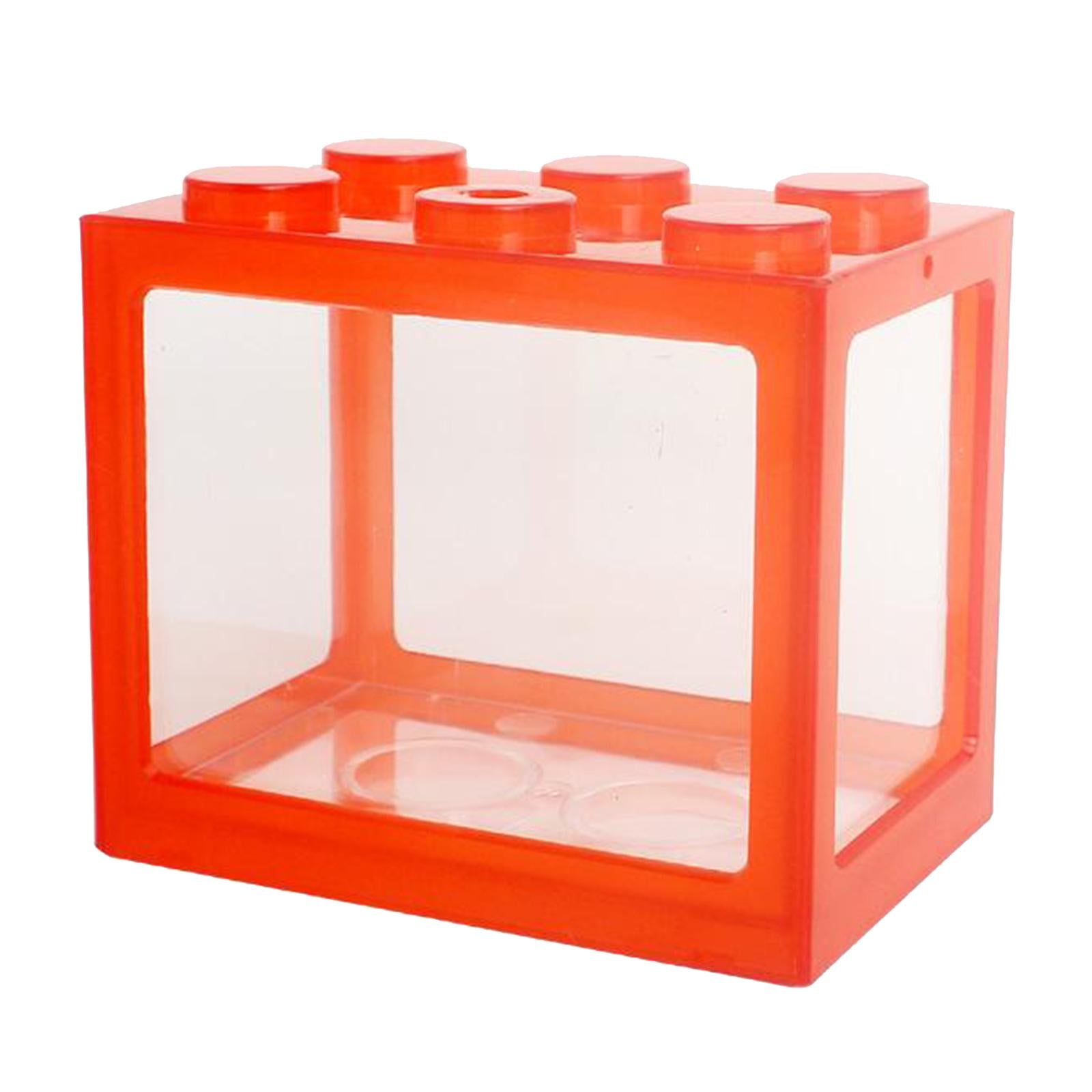 Aquarium Fish Tank Mini Building Blocks Spider Box Home Decor Red