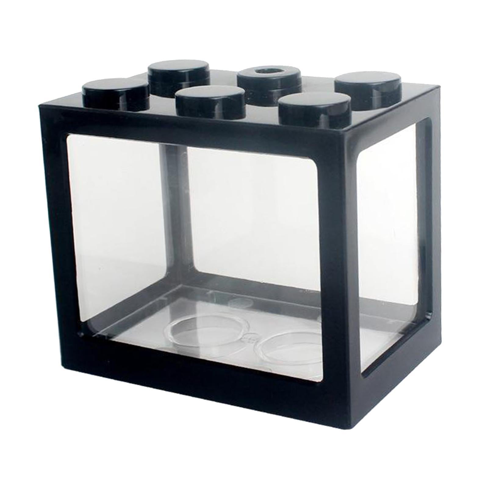 Aquarium Fish Tank Mini Building Blocks Spider Box Home Decor Black