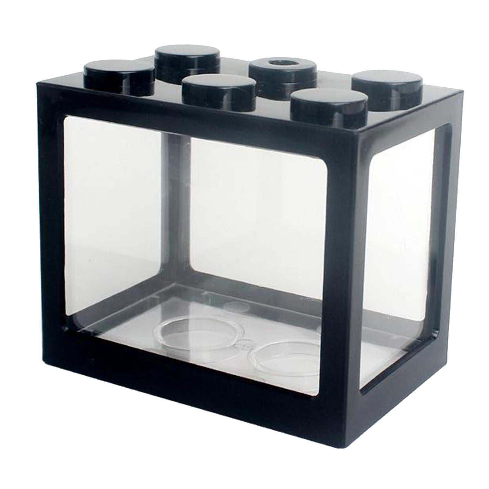 Aquarium Fish Tank Mini Building Blocks Spider Box Home Decor Black