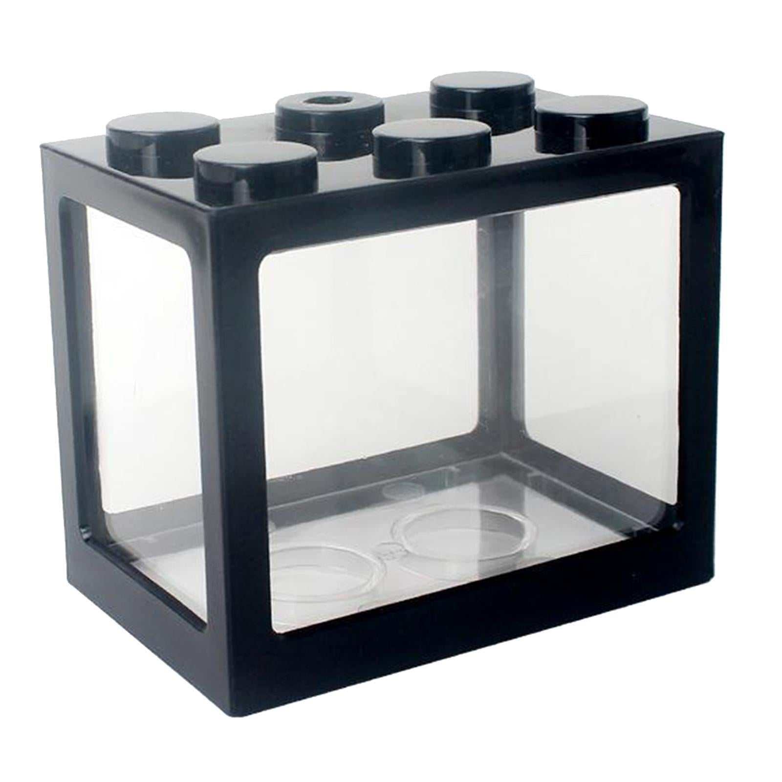 Aquarium Fish Tank Mini Building Blocks Spider Box Home Decor Black