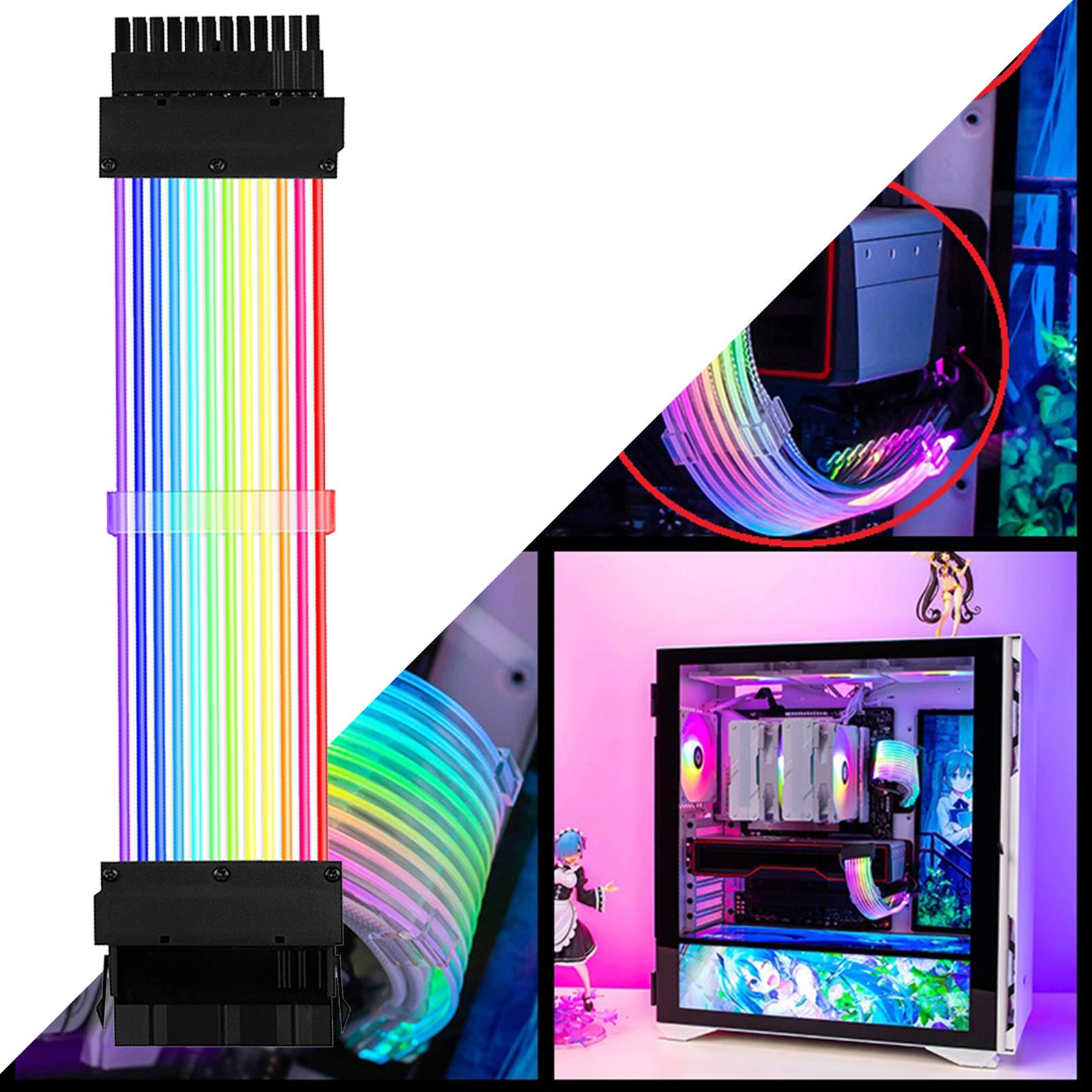 GPU Cable Motherboard Extension RGB Cable Power Supply Cable PC24PIN