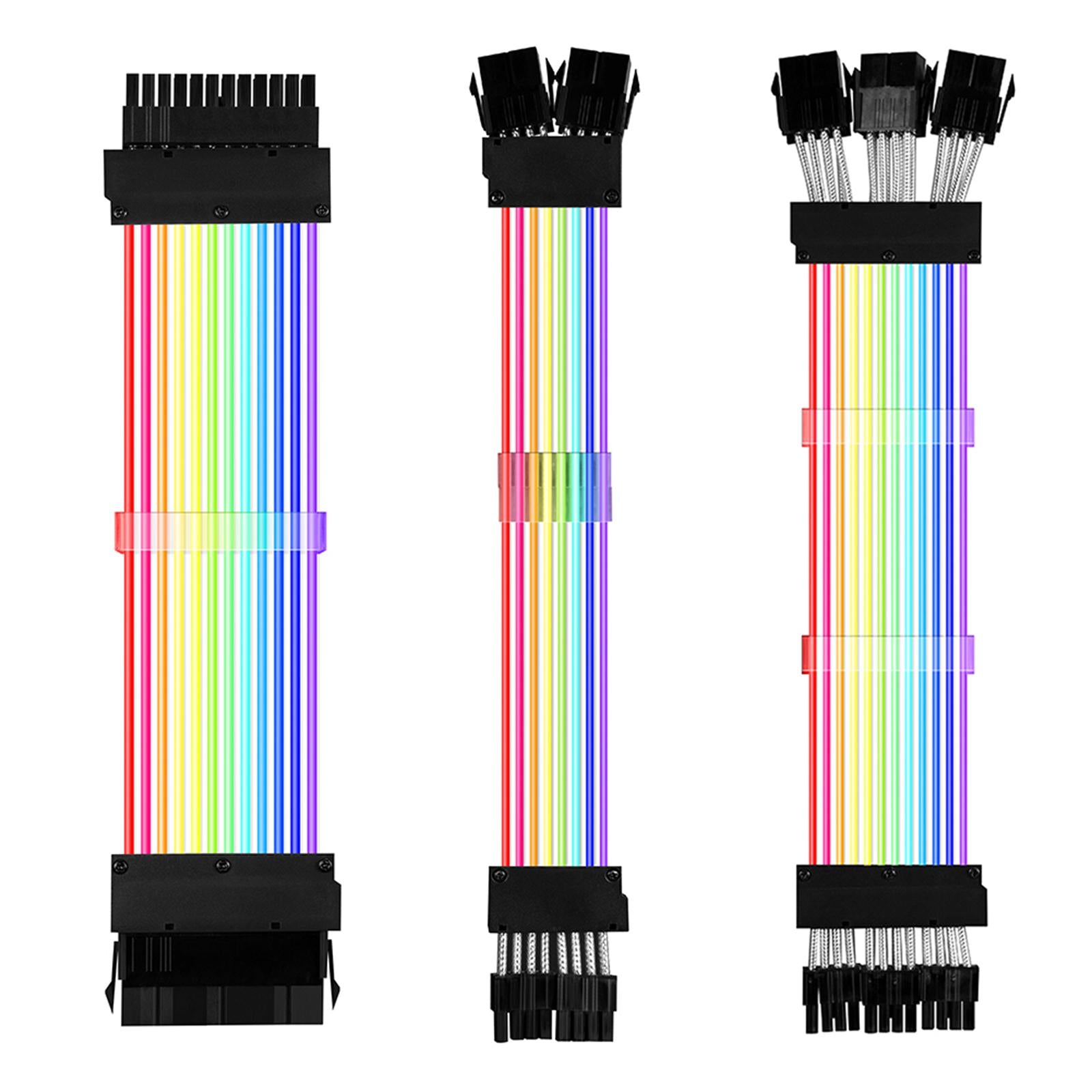 GPU Cable Motherboard Extension RGB Cable Power Supply Cable PC24PIN