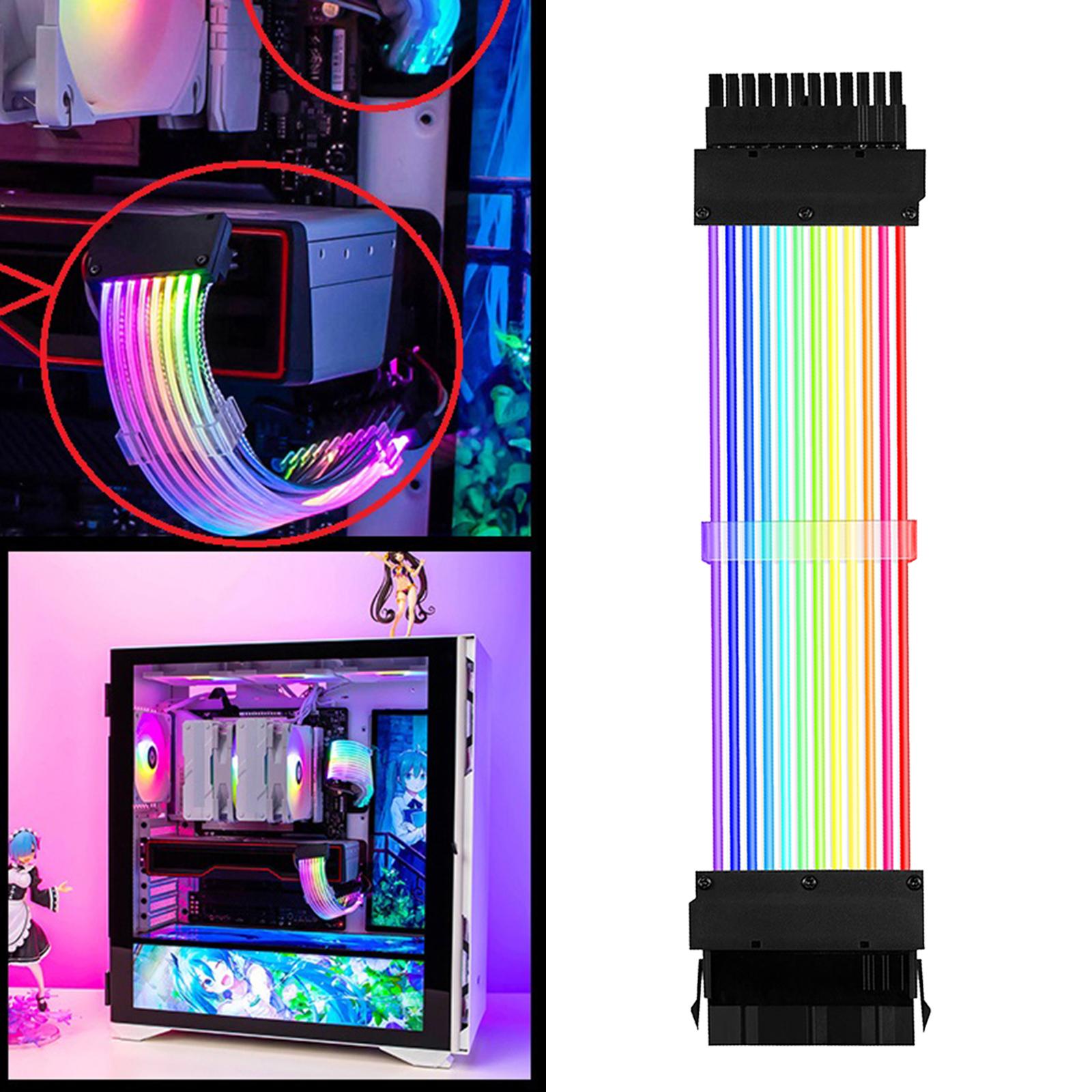 GPU Cable Motherboard Extension RGB Cable Power Supply Cable PC24PIN