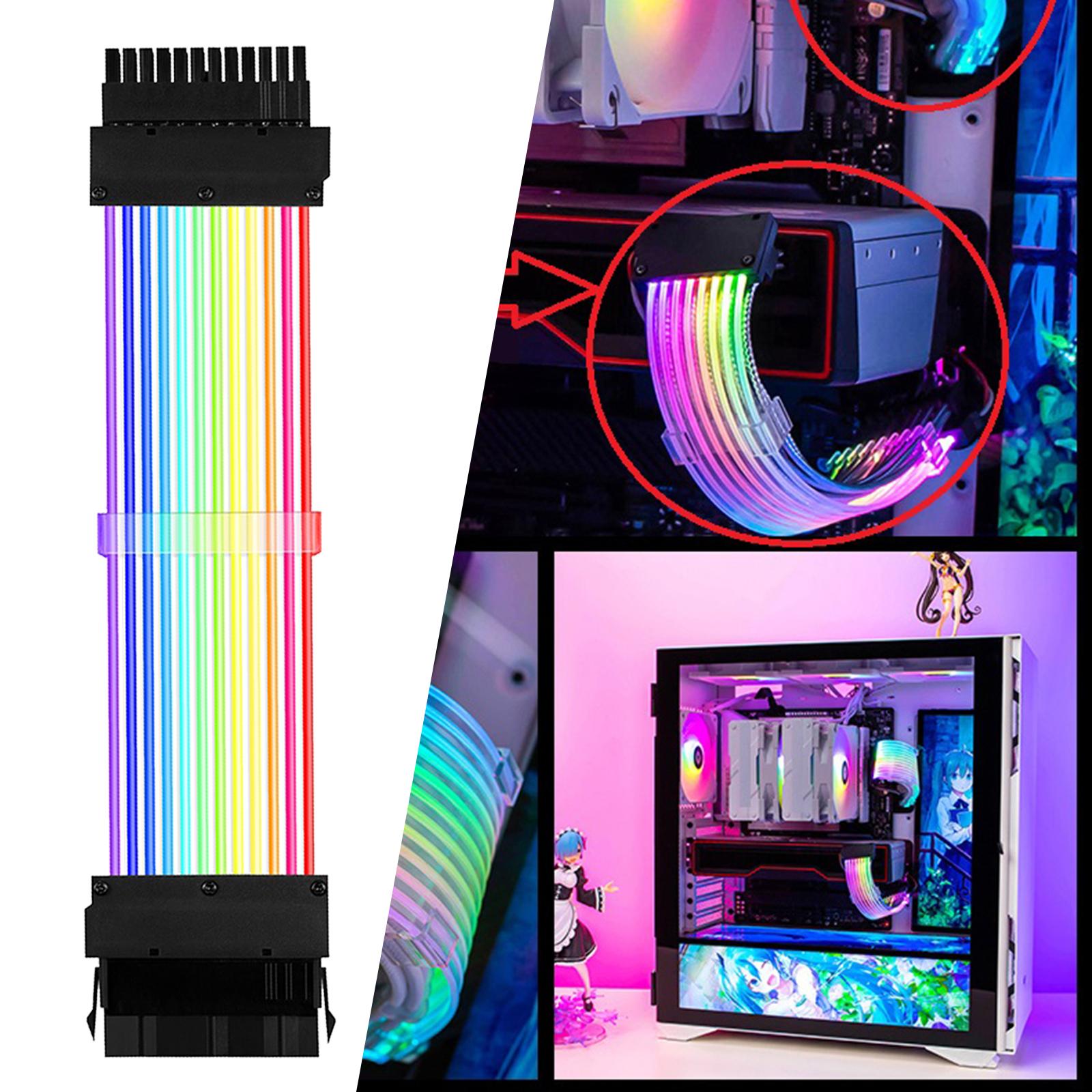 GPU Cable Motherboard Extension RGB Cable Power Supply Cable PC24PIN