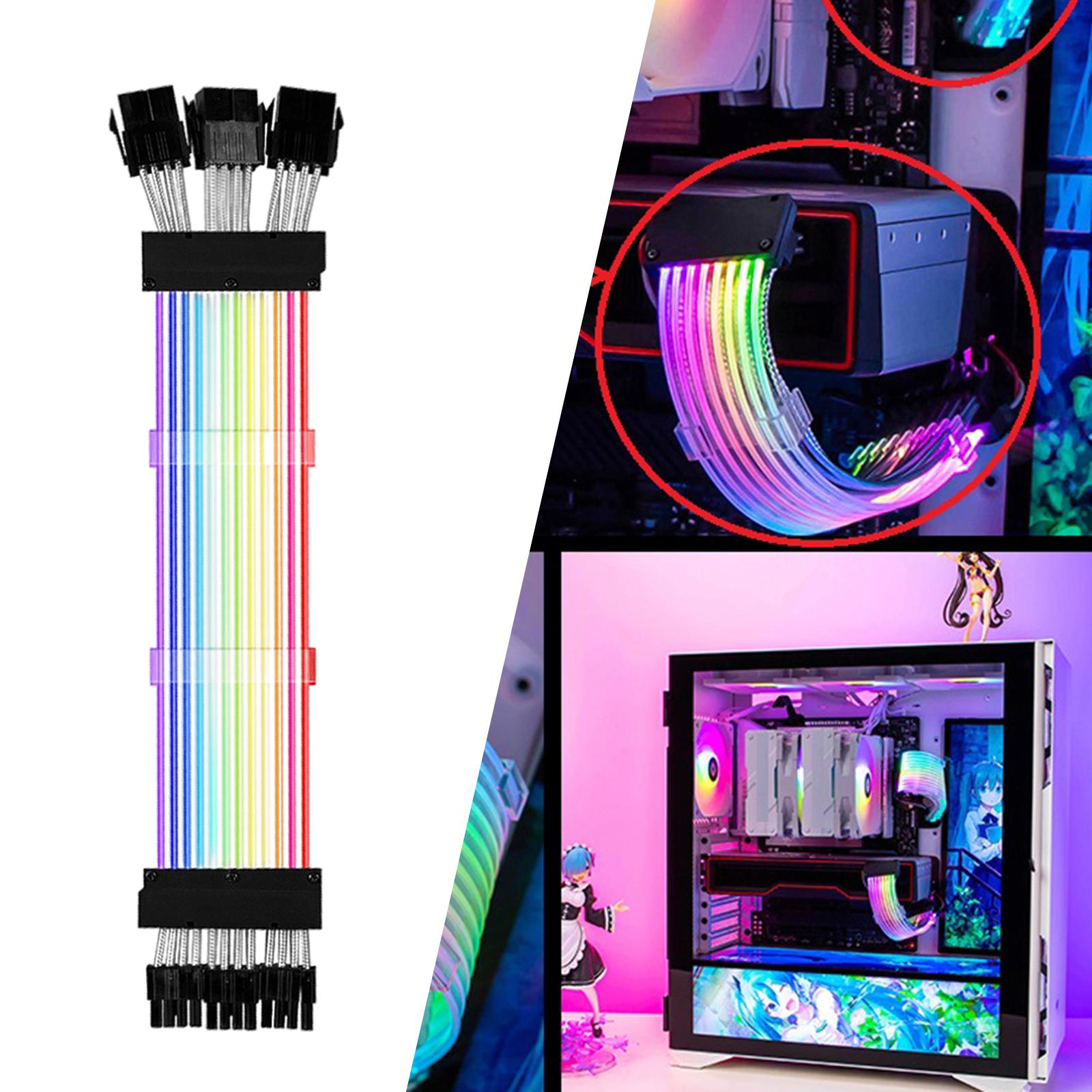 GPU Cable Motherboard Extension RGB Cable Power Supply Cable PC3x6 + 2PIN