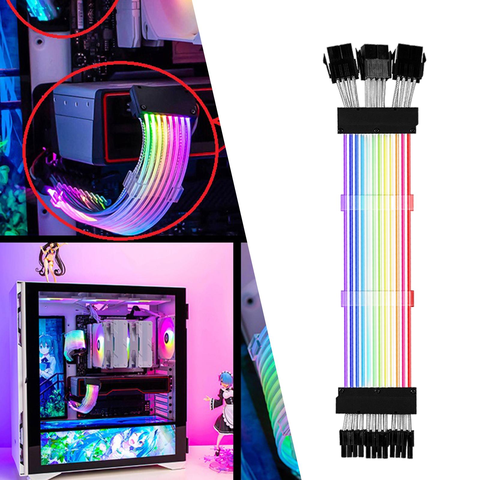 GPU Cable Motherboard Extension RGB Cable Power Supply Cable PC3x6 + 2PIN