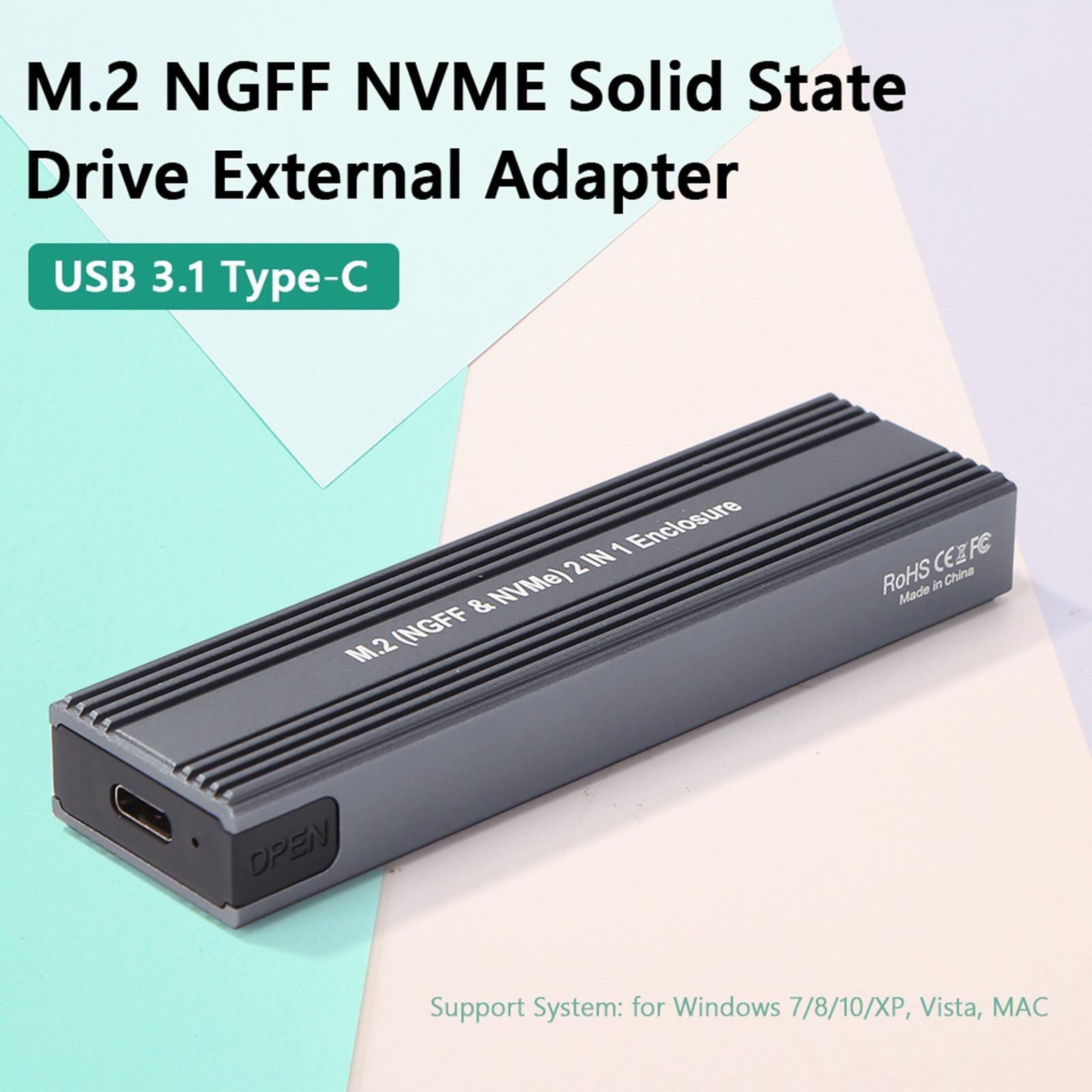 10Gbps M.2 NVME to USB 3.1 SSD Enclosure Adapter Type-C SSD External Case