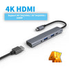 USB C Hub 5 in 1 USB 3.0 Port 3.5mm Audio Port 60W PD Charger for HP/XPS/PC