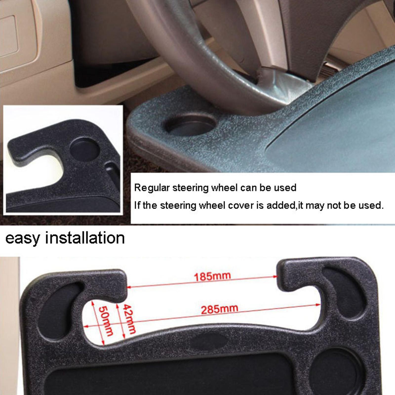 Car Steering Wheel Tray Table for Constant Travelers Notebook Laptop Tablet Gray