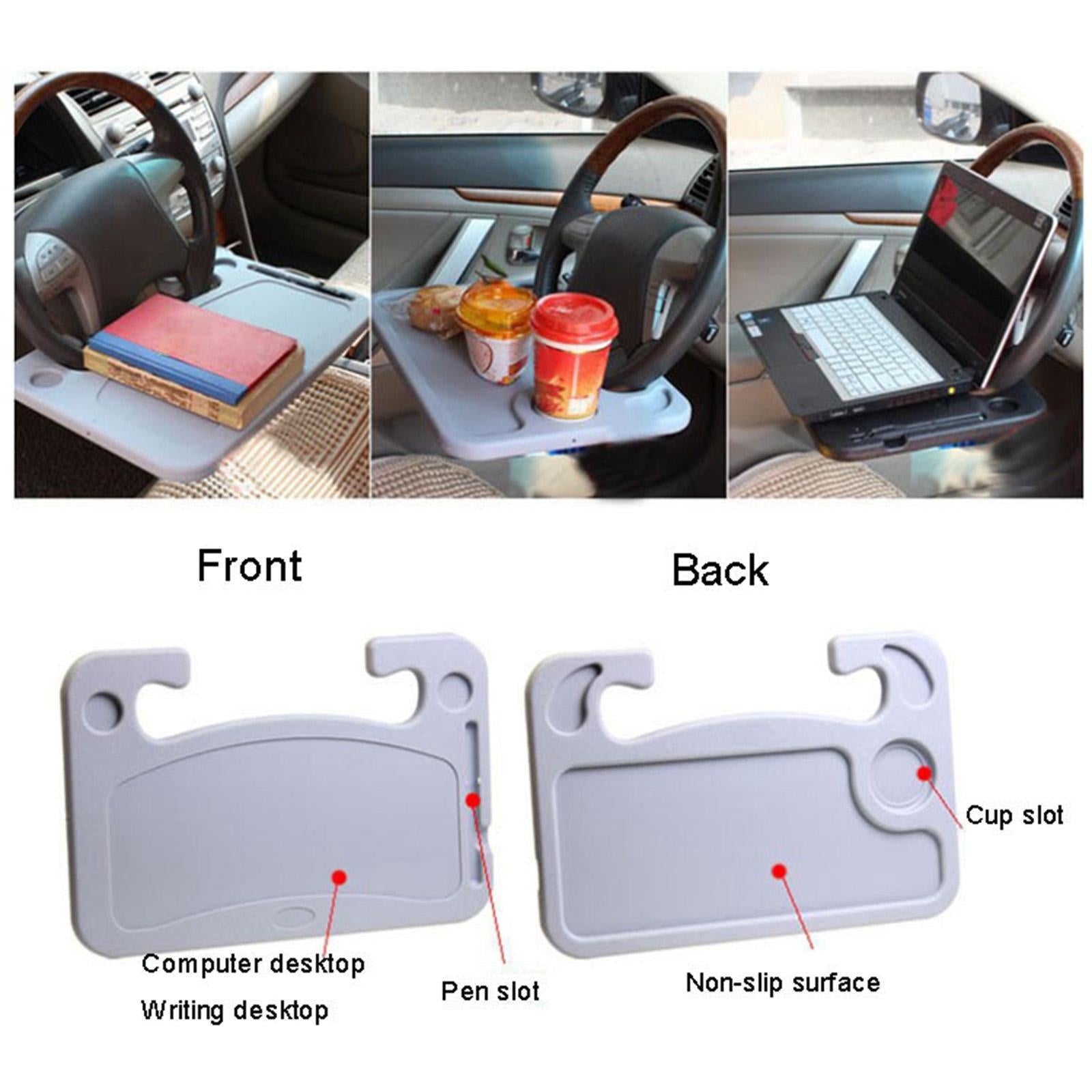 Car Steering Wheel Tray Table for Constant Travelers Notebook Laptop Tablet Gray