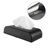 Auto PU Leather Paper Towel Case Tissue Box Paper Storage for Home Office Black