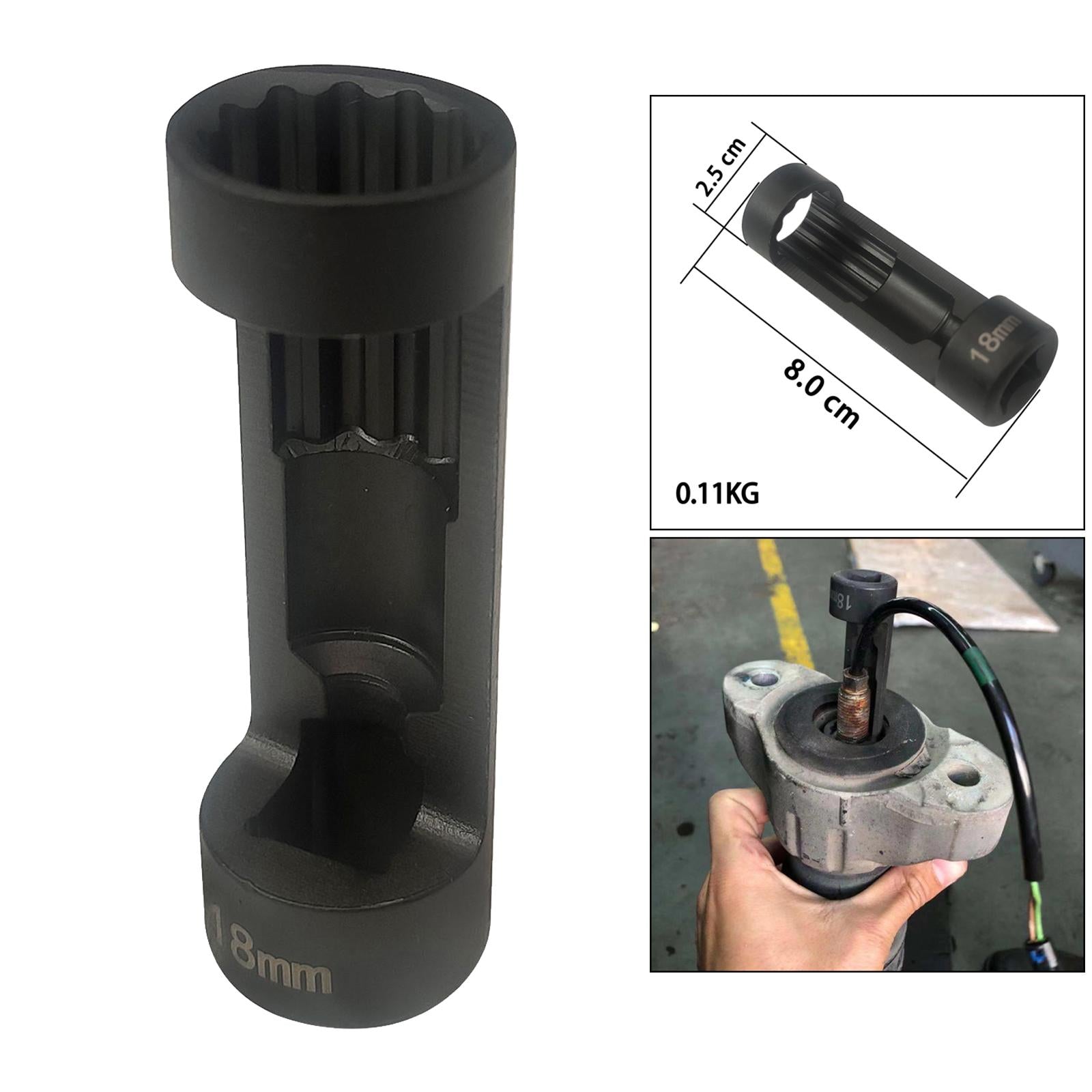 Durable Easy to Use 1/2" DR 18mm Strut Socket Tool18mm/12PT 12PT for Porsche