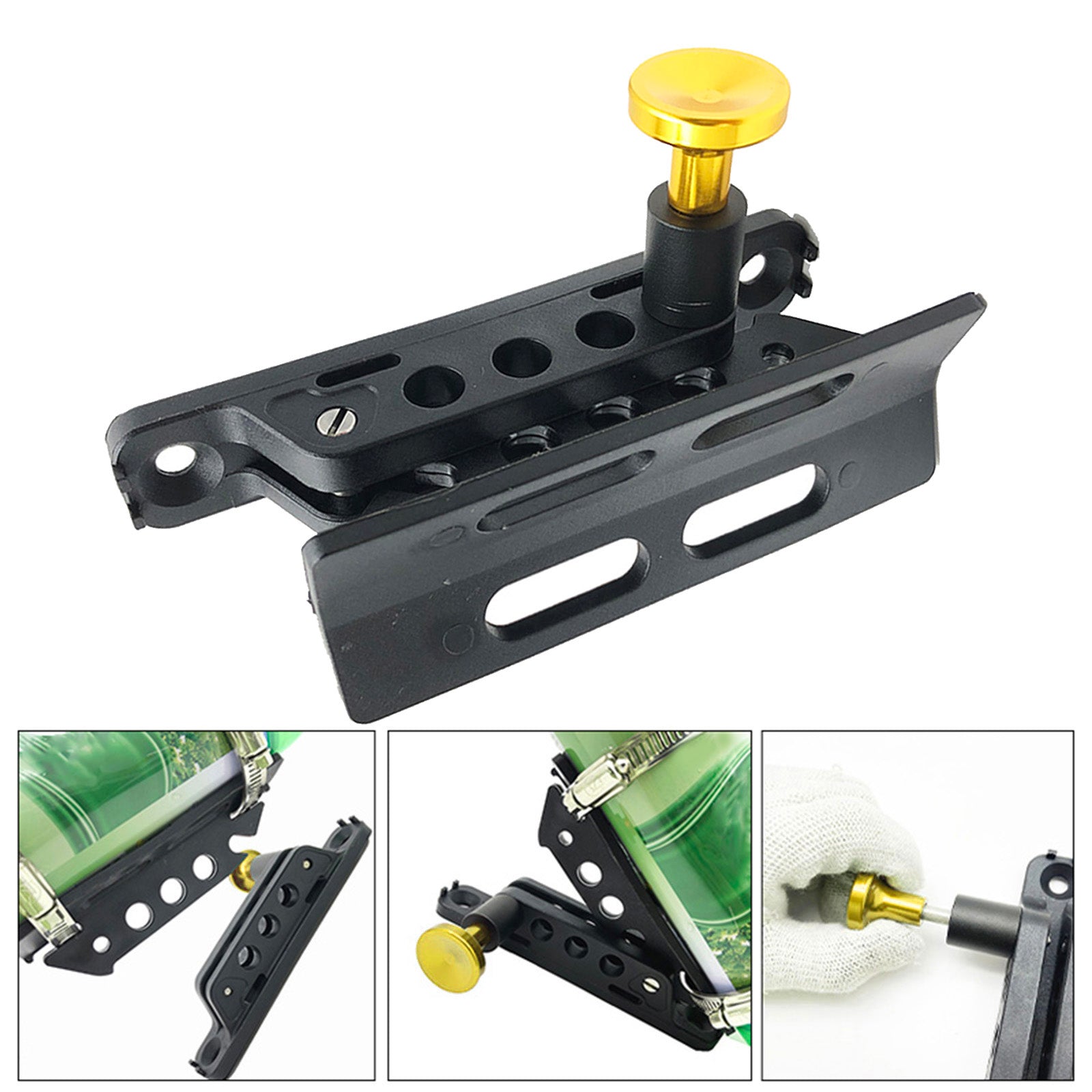 Car Fire Extinguisher Mount Bottle Holder For Jeep Wrangler JKU JL TJ Yellow