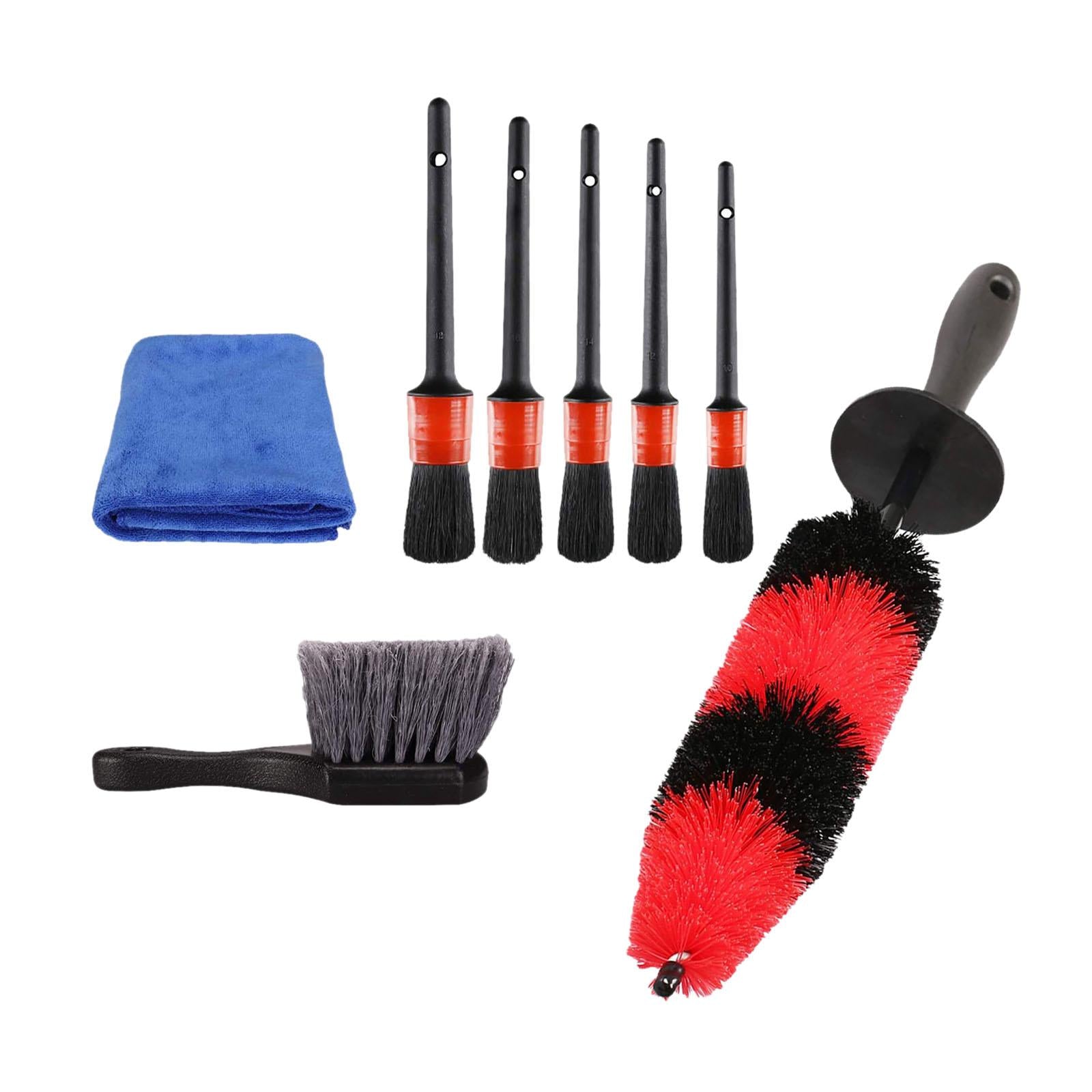 8PCS Wheel & Tire Brush Car Detailing Kit for Car Air Vent Interior Exterior