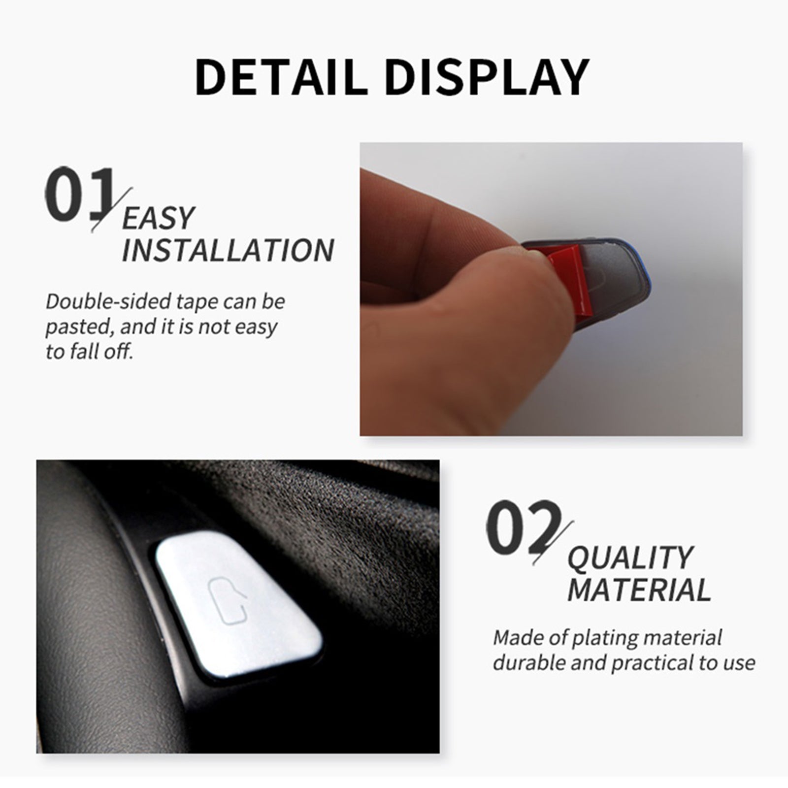 Window Switch Sticker for Tesla Model 3 Y 2021 Professional Silver