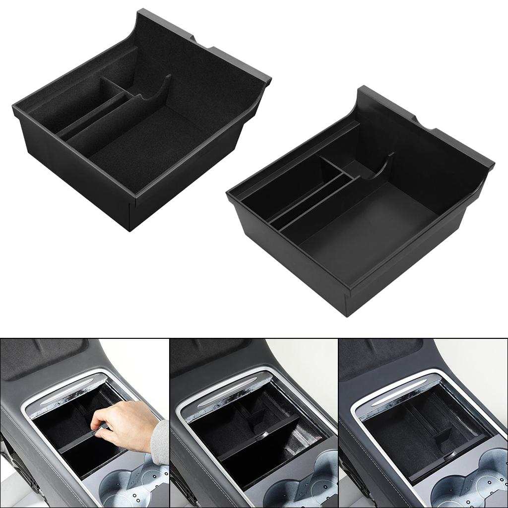 Car Center Console Organizer Tray Box Holder for Tesla Model 3 Y Flocking