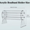 Acrylic Headband Holder Hair Accessory Necklaces Storage Organizer 40cm