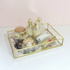 Retro Glass Mirror Decorative Storage Tray for Makeup Display Bracelet Table