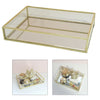 Retro Glass Mirror Decorative Storage Tray for Makeup Display Bracelet Table