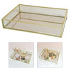 Retro Glass Mirror Decorative Storage Tray for Makeup Display Bracelet Table