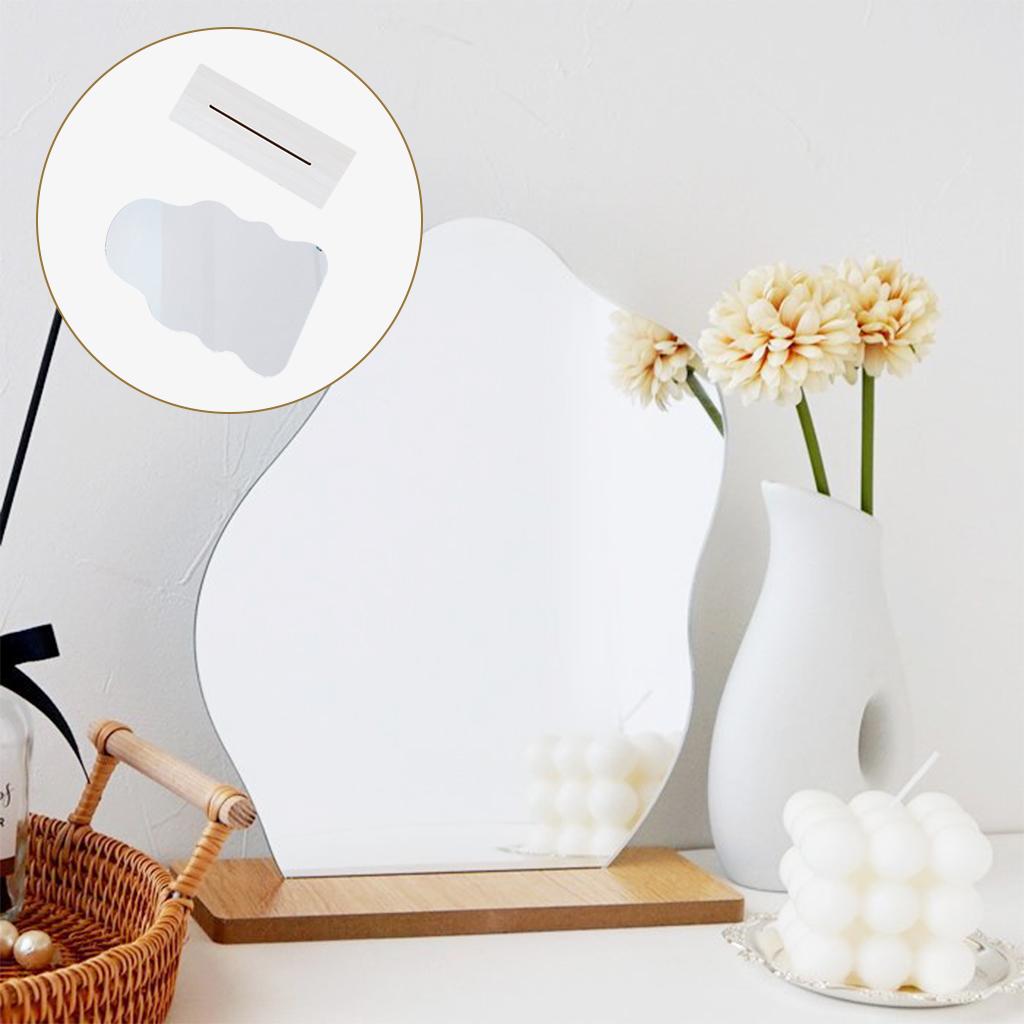 Makeup Mirror Irregular Frameless Cosmetic Mirror Home Decor 24x15cm People