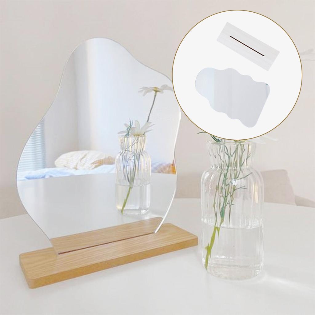 Makeup Mirror Irregular Frameless Cosmetic Mirror Home Decor 24x15cm People