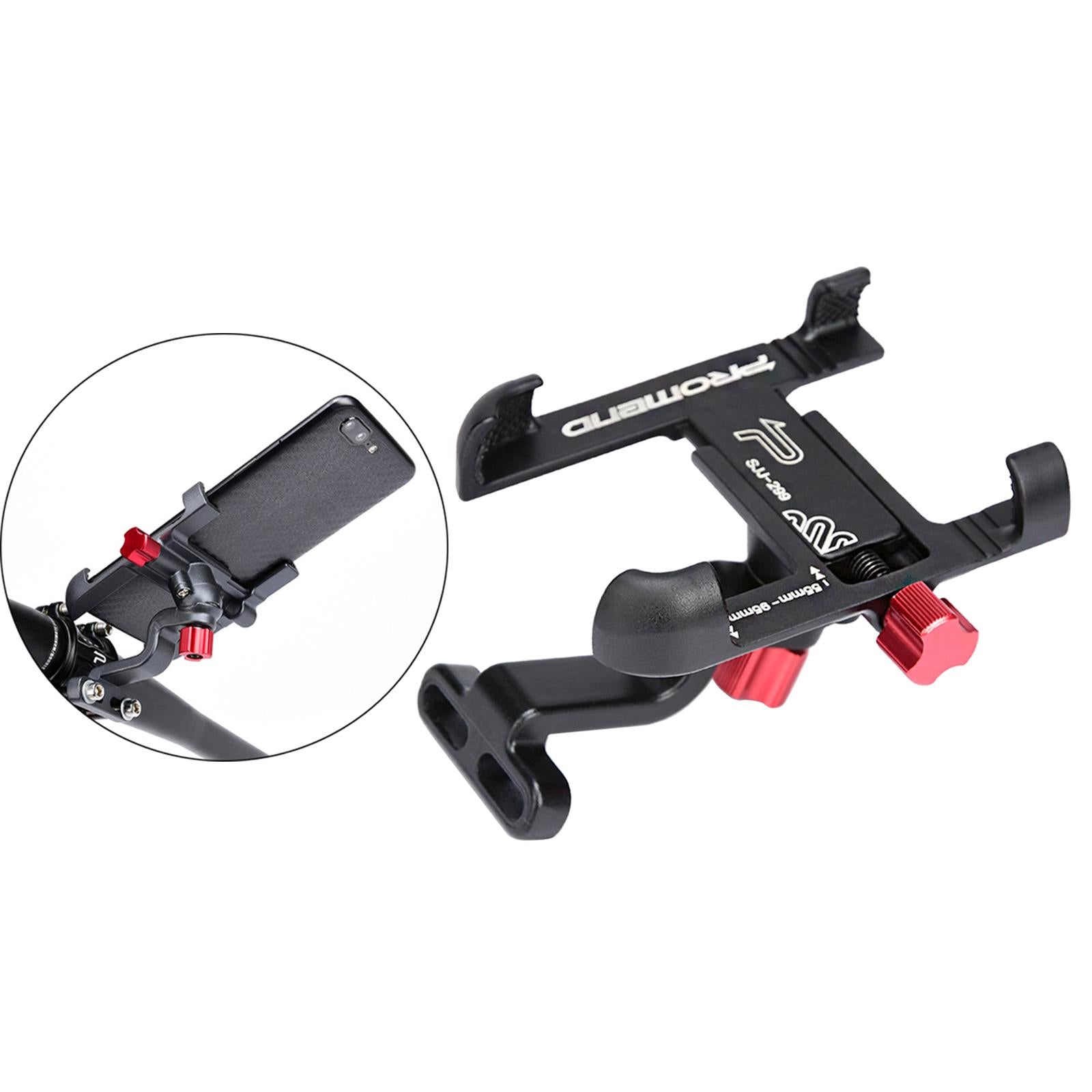 Bicycle Phone Mount Holder Motorcycle Bike Handlebar Clip Black Handlebar