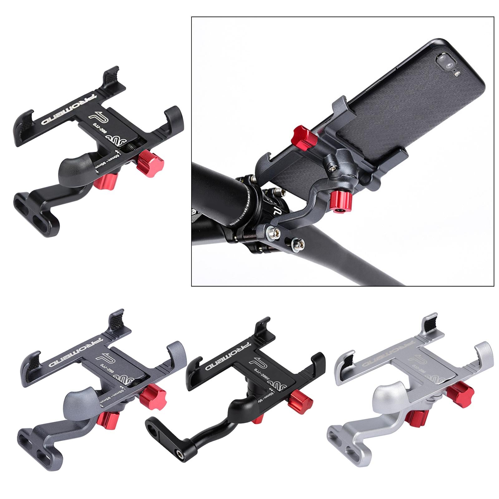 Bicycle Phone Mount Holder Motorcycle Bike Handlebar Clip Black Handlebar