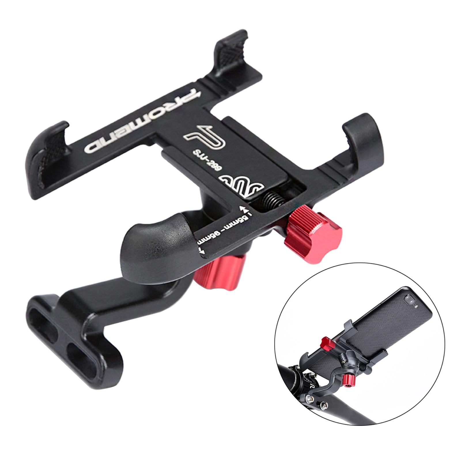 Bicycle Phone Mount Holder Motorcycle Bike Handlebar Clip Black Handlebar