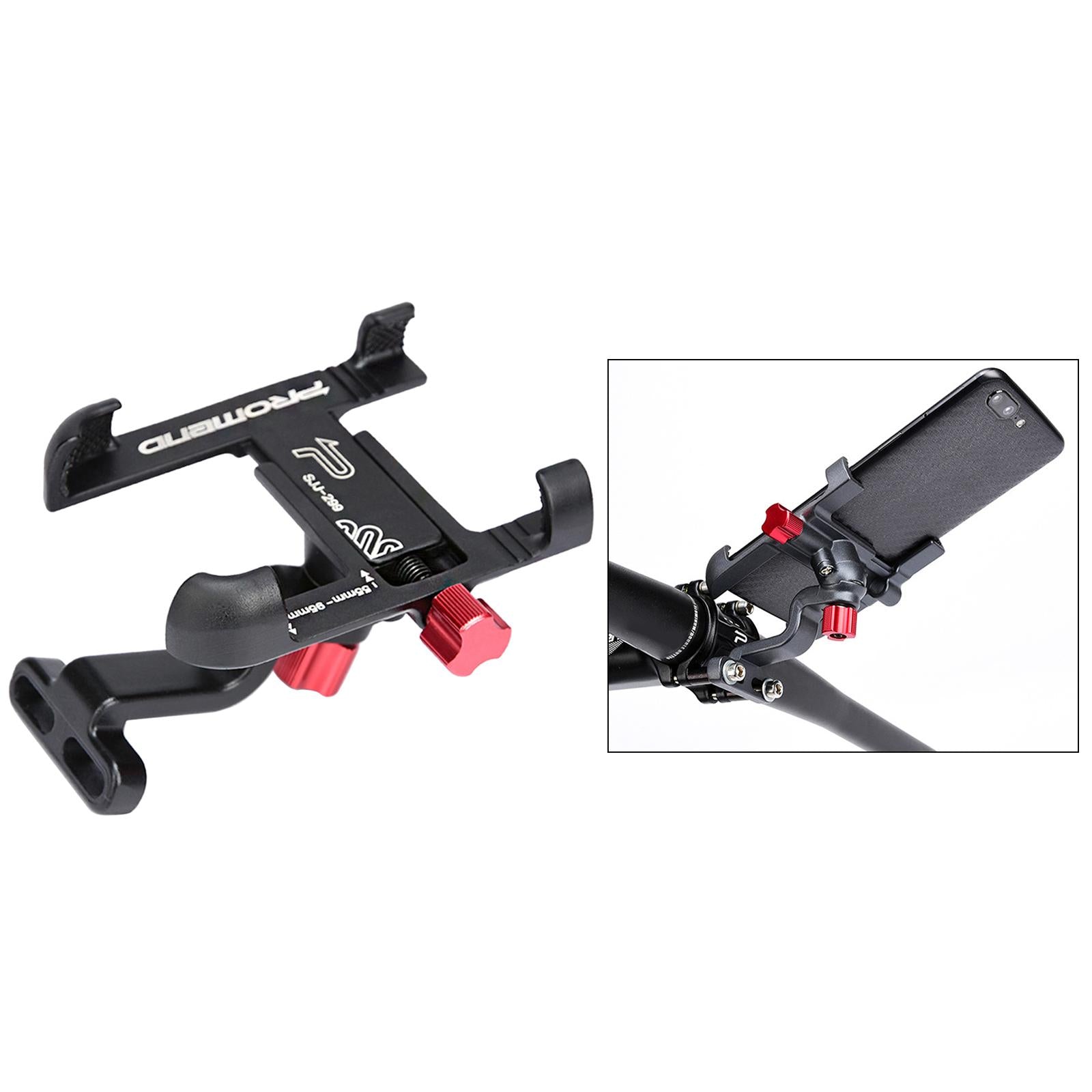 Bicycle Phone Mount Holder Motorcycle Bike Handlebar Clip Black Handlebar