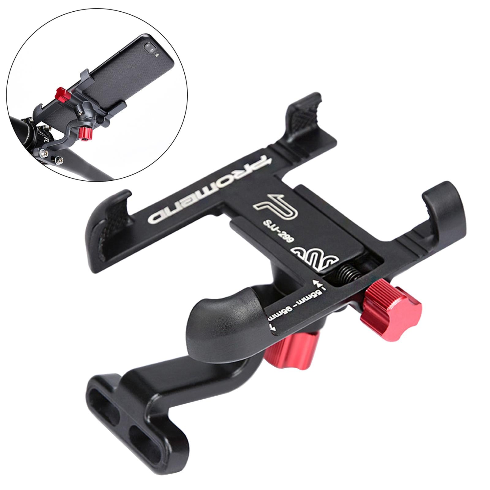 Bicycle Phone Mount Holder Motorcycle Bike Handlebar Clip Black Handlebar