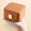 Portable Earring Ring Jewelry Display Storage Box Travel Organizer PULeather